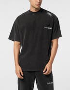 PLEIN SPORT Cotton Round Neck T-Shirt Cold Dye