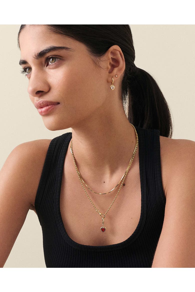 Heart Red Garnet Necklace, Alternate, color, Red Garnet