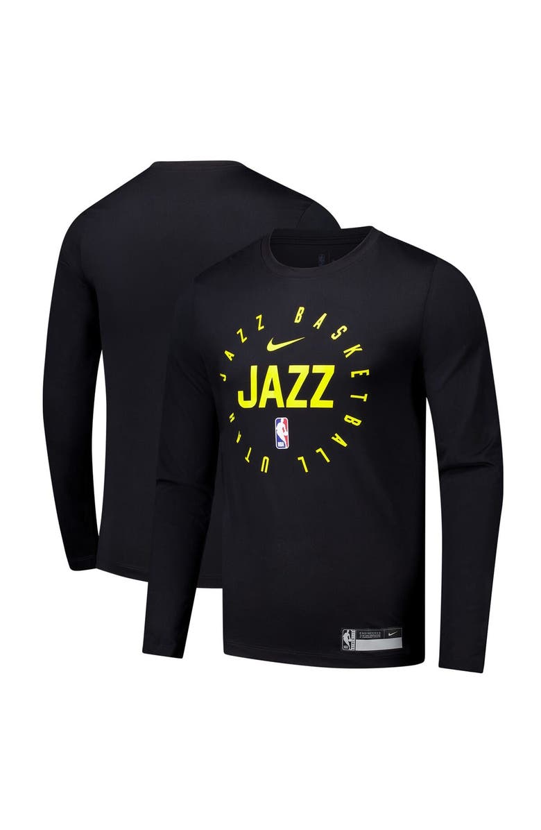 Nike Men's Nike Black Utah Jazz 2024/25 Legend On-Court Practice Long Sleeve T-Shirt, Alternate, color, Black