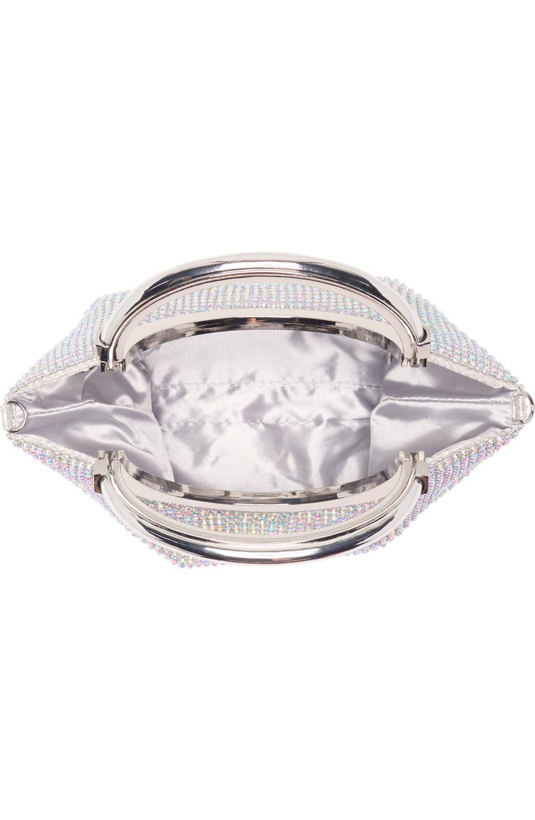 Jessica McClintock Zinia Crystal Mesh Ring Top Handle Bag, Alternate, color,