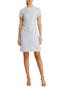 Floral Buttons and Pearl Detailing Boucle Shift Dress