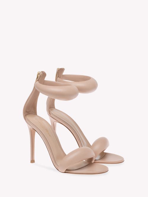 Gianvito Rossi Bijoux 105mm Puffy Napa Ankle-cuff High-heel Sandals In Pink