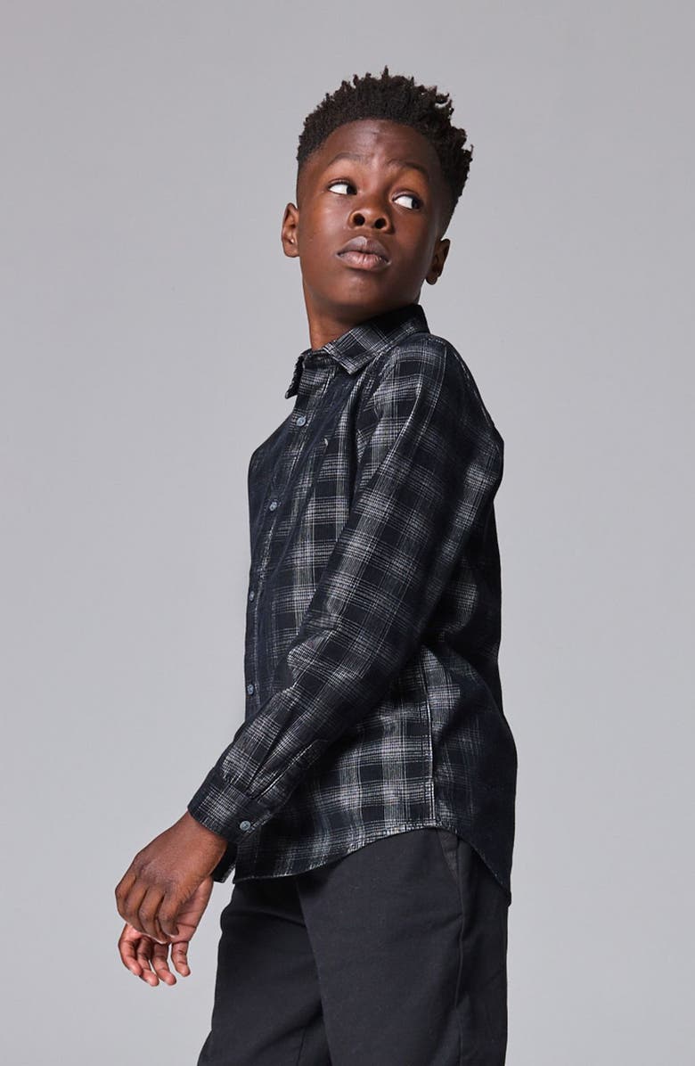 smALLSAINTS by ALLSAINTS Kids' Check Long Sleeve Cotton Button-Up Shirt, Alternate, color,