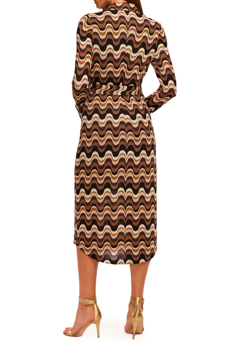 Lydia Wavy Stripe Long Sleeve Sweater Shirtdress, Alternate, color, BLACK MULTI