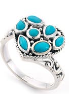 SAMUEL B. Sterling Silver Turquoise Heart Shape Ring