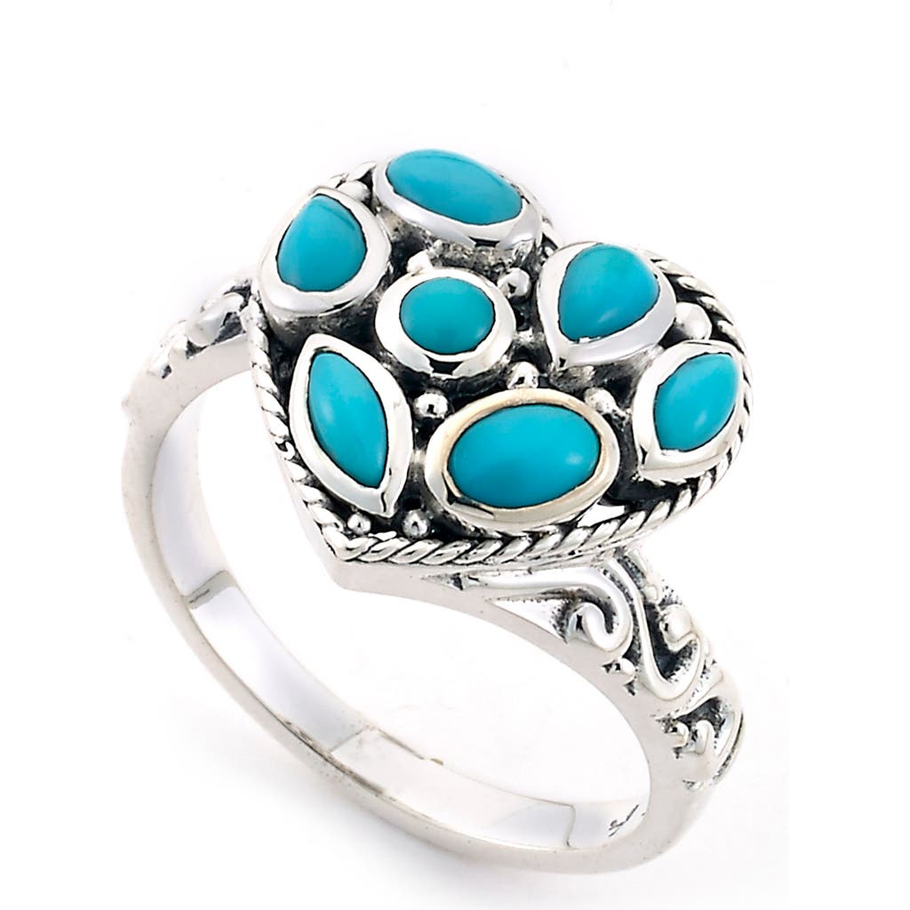 Samuel B. Silver 0.92 Ct. Tw. Sleeping Beauty Turquoise Ring In Blue