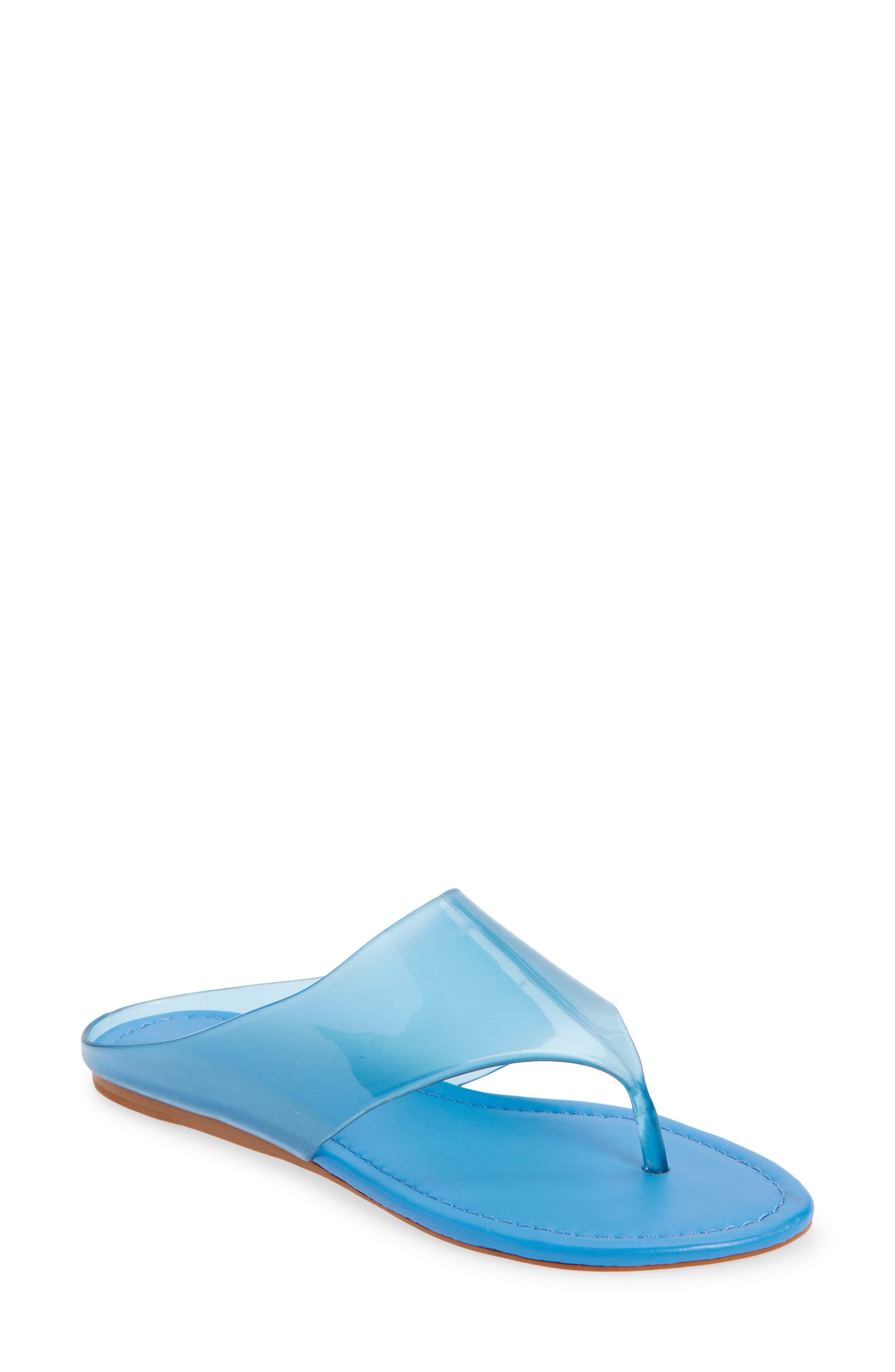 FARM Rio Jelly Flat Flip Flop, Main, color, Blue Bird