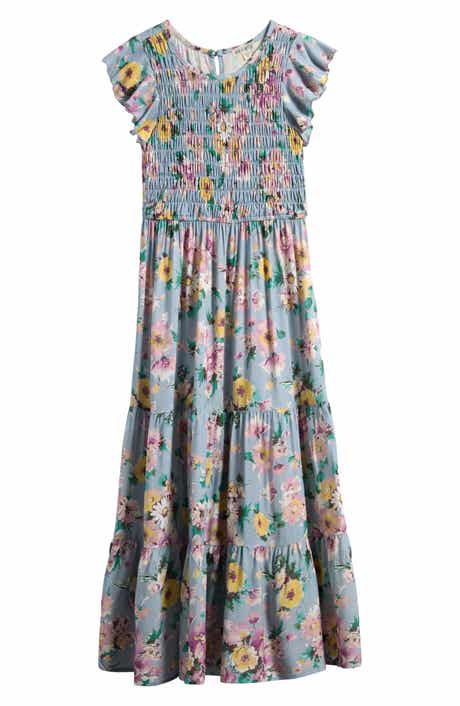 Ava & Yelly Kids' Floral Maxi Dress