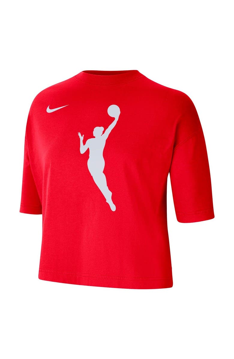 Nike Women's Nike Red WNBA Logowoman Team 13 Cropped Boxy T-Shirt, Alternate, color, 