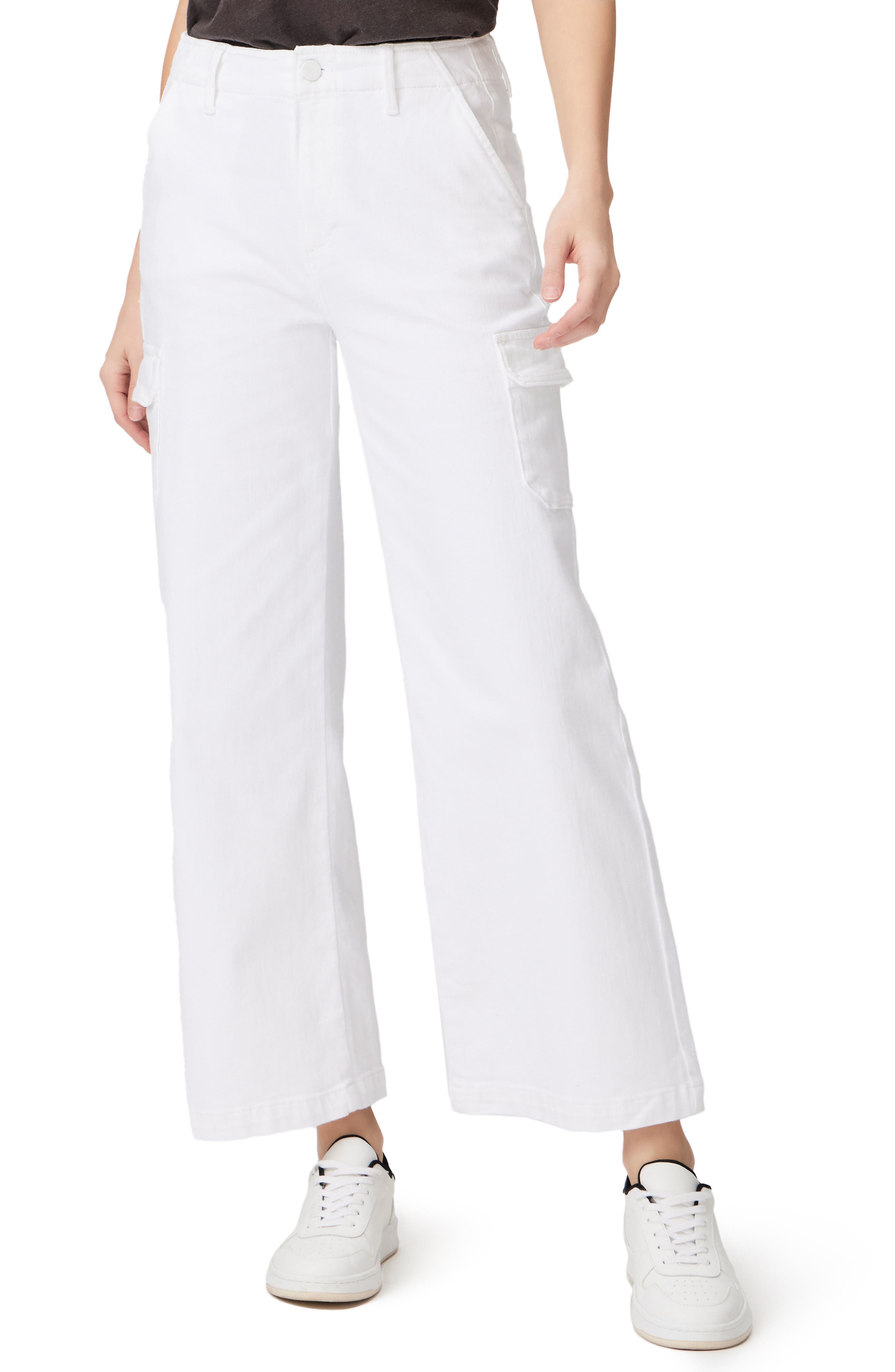 PAIGE Carly High Waist Ankle Wide Leg Cargo Pants