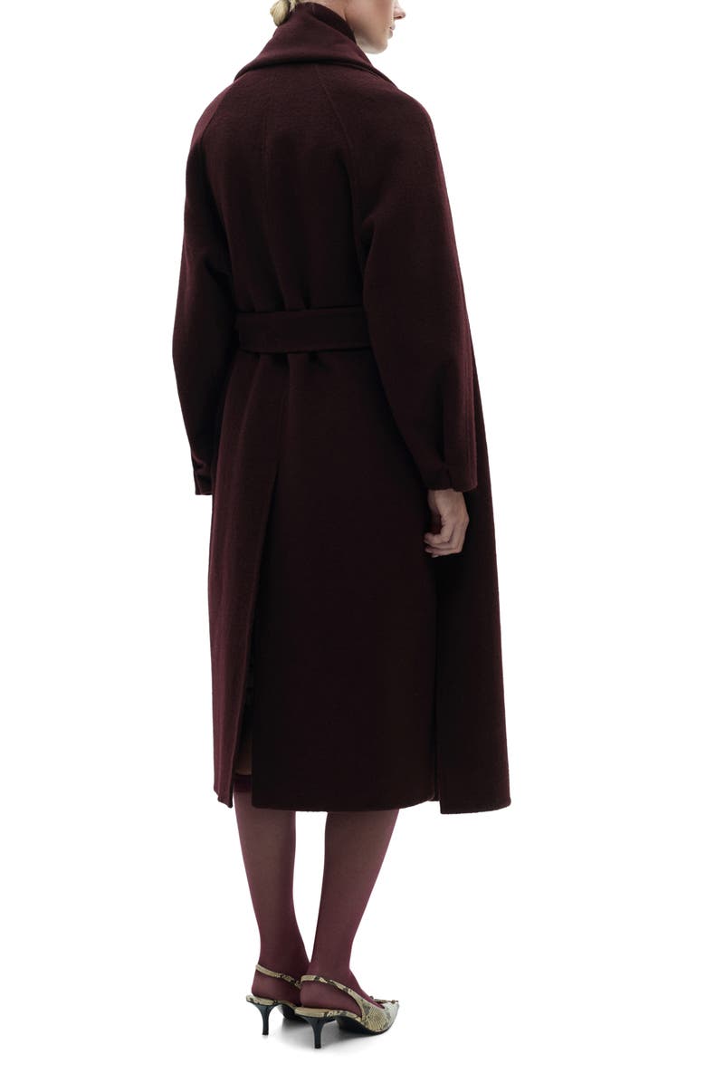 MANGO Wool Coat with Removable Scarf, Alternate, color,