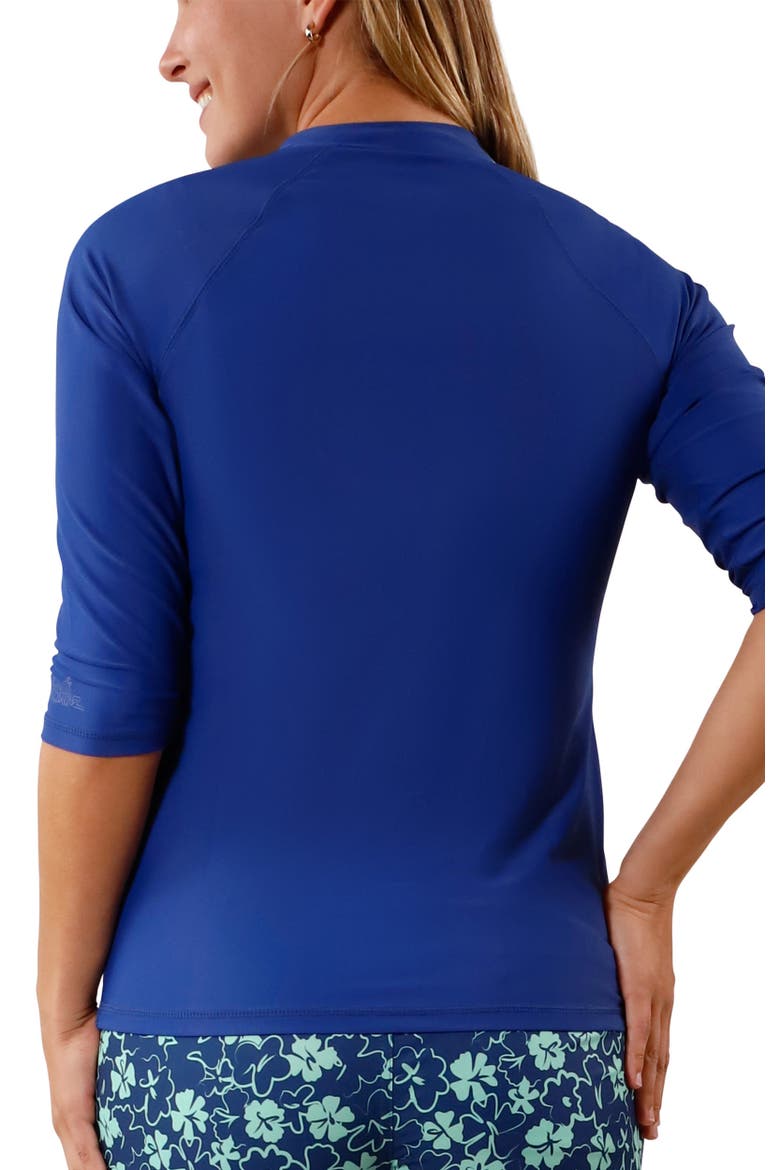 V-Neck Sun & Swim Shirt, Alternate, color, Navy Blue