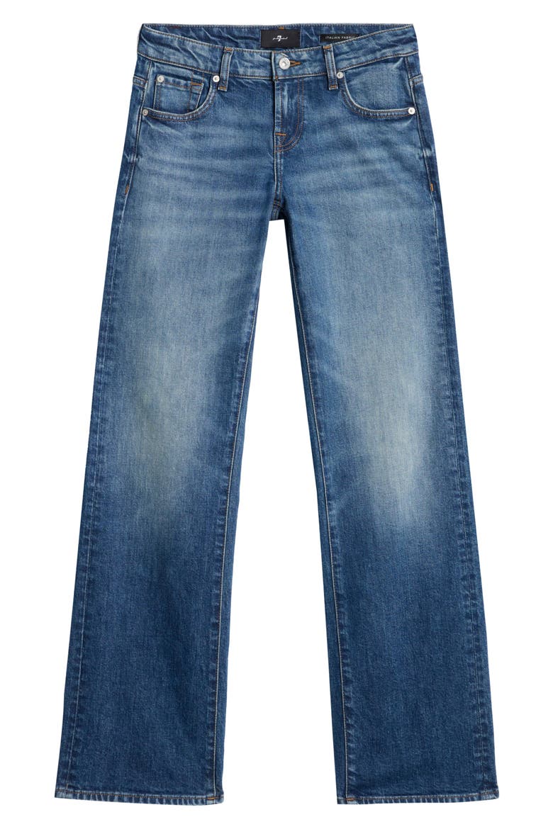 Low Rise Relaxed Straight Leg Jeans, Alternate, color, BLUE CORE