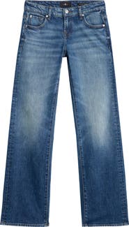 7 For All Mankind Low Rise Relaxed Straight Leg Jeans