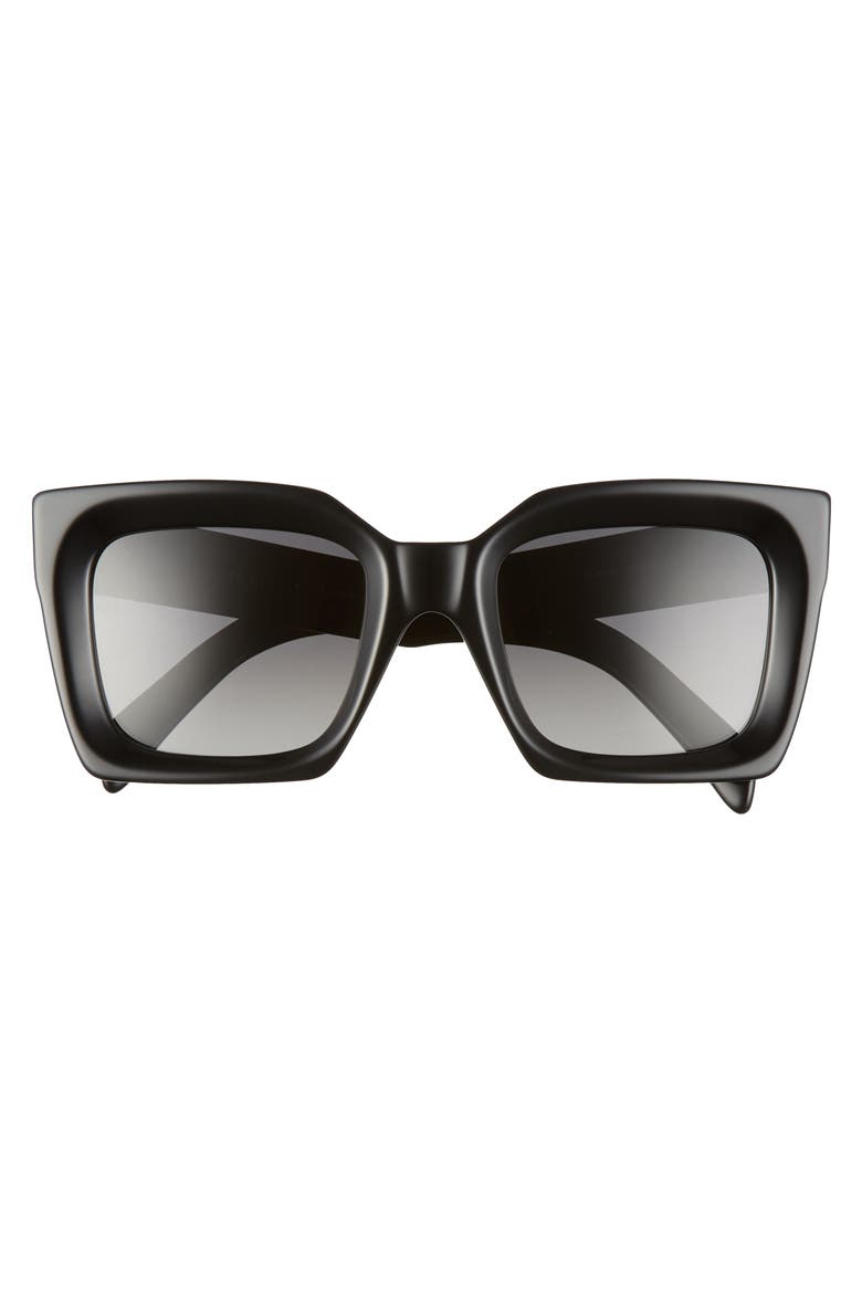 51mm Polarized Square Sunglasses, Alternate, color, BLACK/ SMOKE
