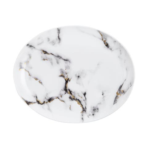 Marble Venice Fog 12 Inch Oval Platter