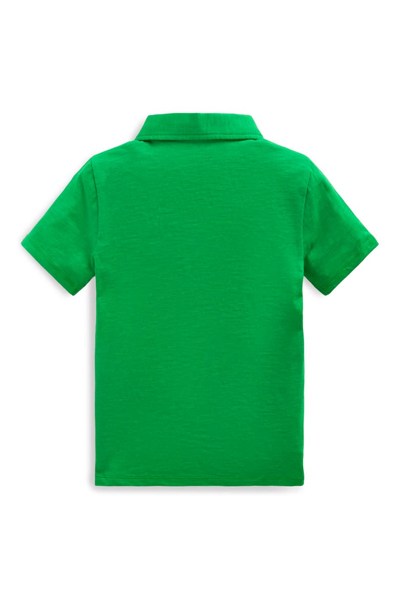 Kids' Slub Jersey Polo, Alternate, color, AMAZON GREEN