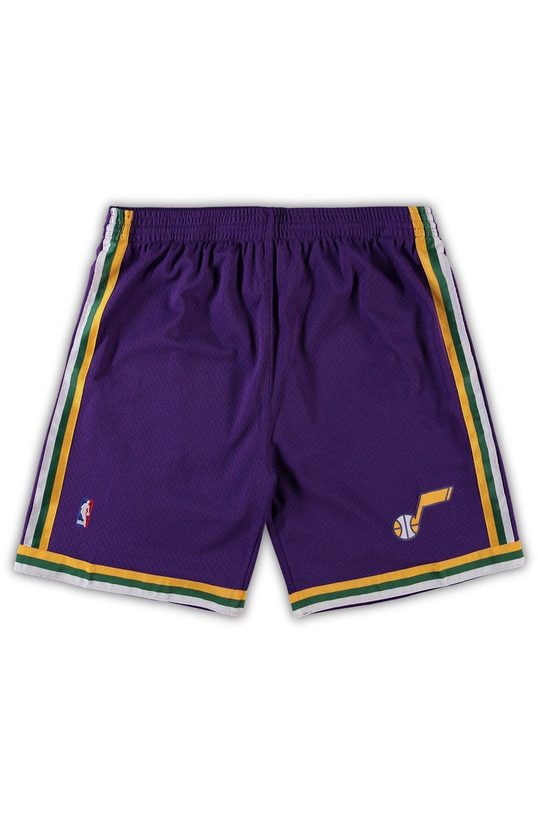 Mitchell & Ness Men's Mitchell & Ness Purple Utah Jazz Big & Tall Hardwood Classics Team Swingman Shorts, Main, color, Purple