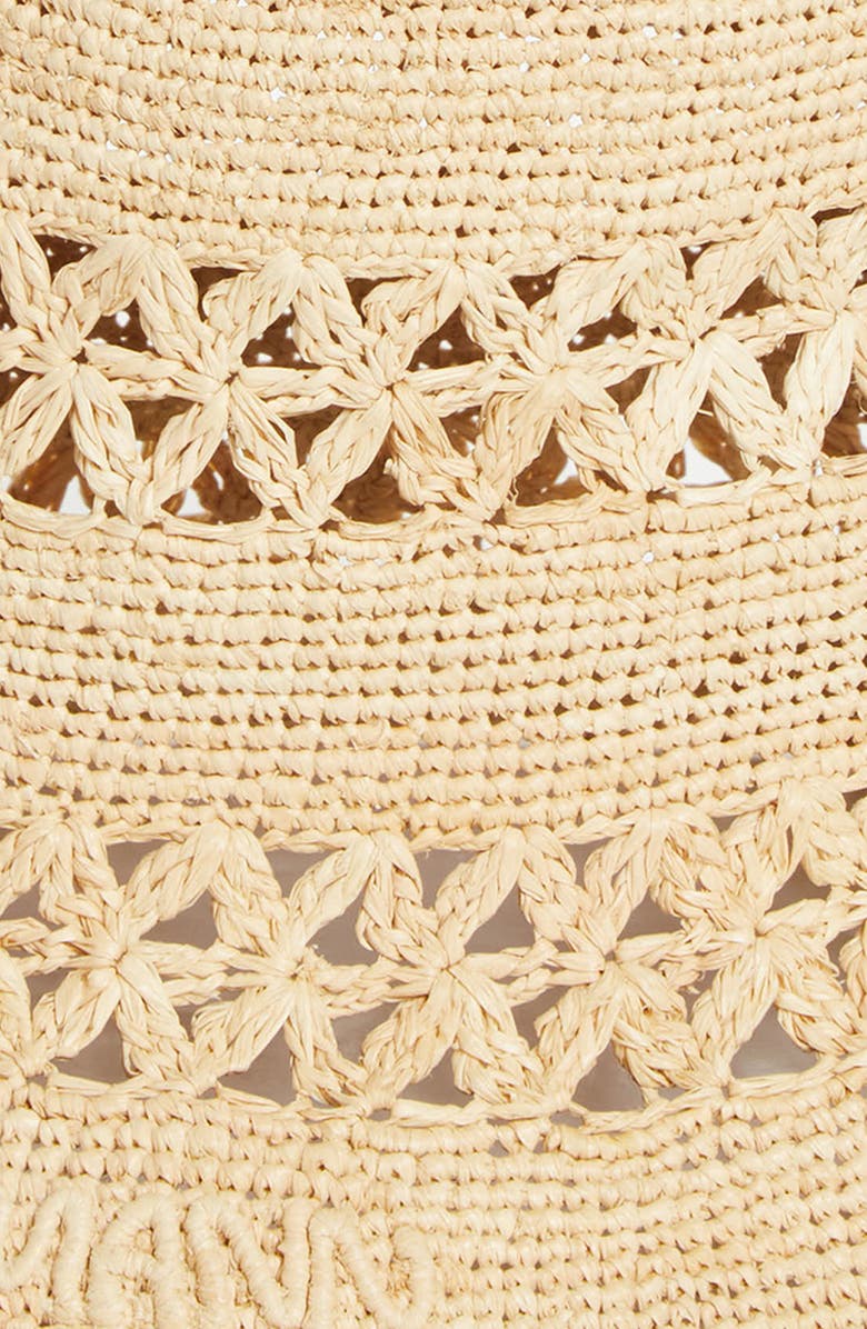 Zimmermann Raffia Bucket Hat, Alternate, color, Natural
