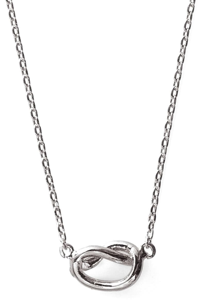 Wanderlust + Co. Infinity Pendant Necklace, Main, color, SILVER