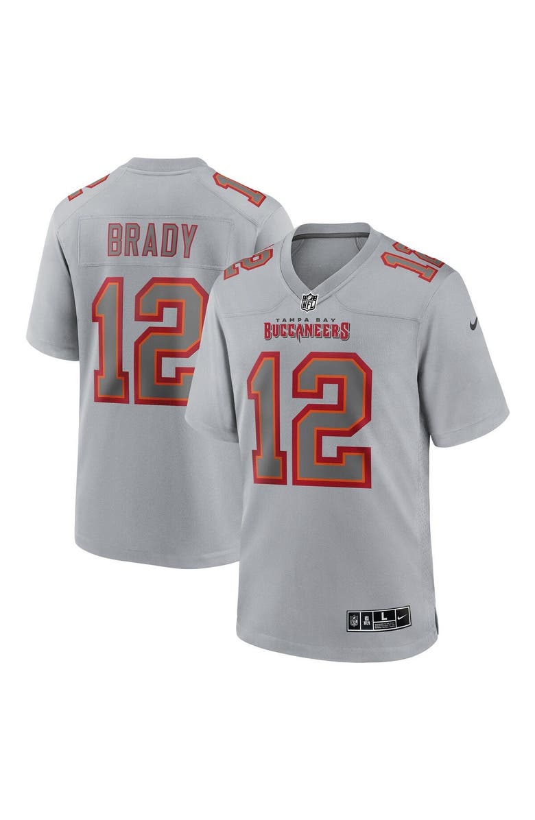 Nike Men's Nike Tom Brady Gray Tampa Bay Buccaneers Atmosphere Fashion Game Jersey, Main, color, 
