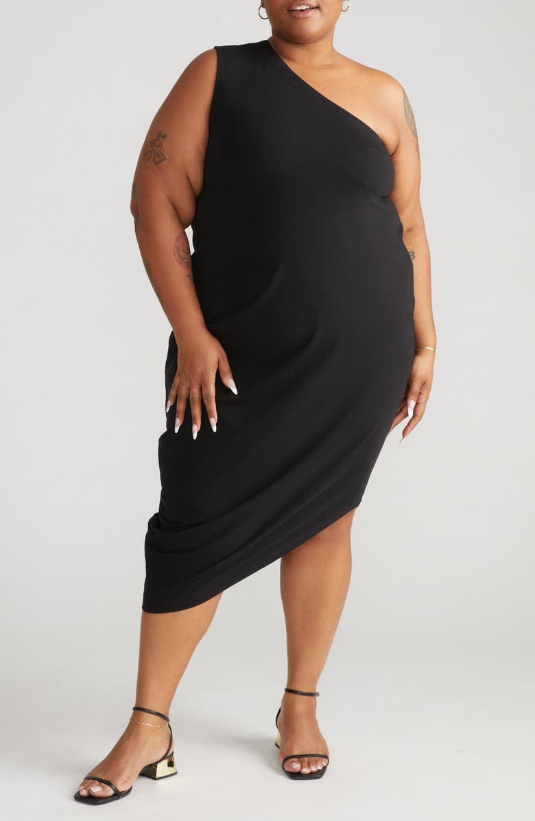 Universal Standard Geneva One-Shoulder Dress, Main, color,