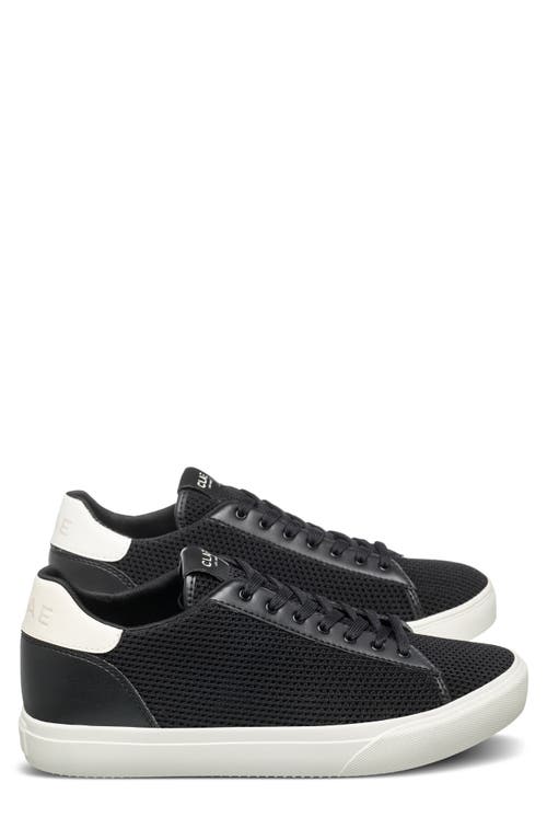 Clae Bradley Knit Low Top Sneaker In Black White Cactus