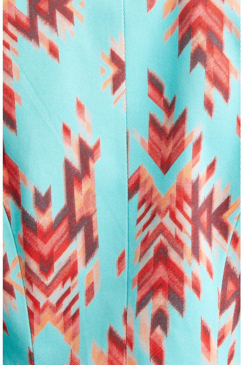 Marie Double Breasted Cotton Blazer, Alternate, color, POOL BLUE GANADO PRINT
