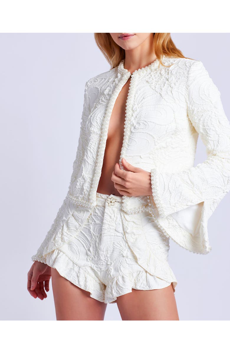 PatBO Pearl-Beaded Jacquard Jacket, Alternate, color, 