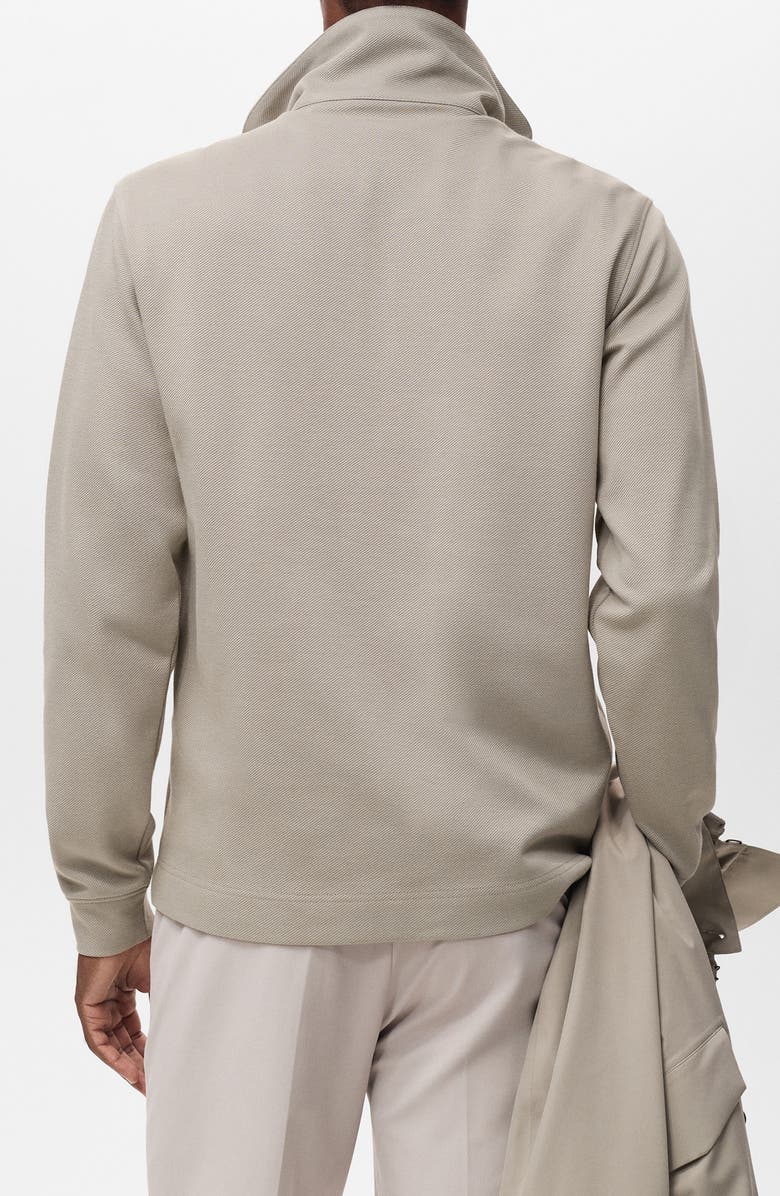 MANGO Thermoregulated Regular Fit Quarter Zip Sweater, Alternate, color, Light/ Pastel Grey