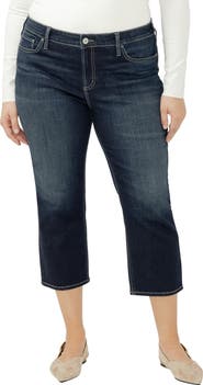Silver Jeans Co. Elyse Curvy Mid Rise Capri Jeans