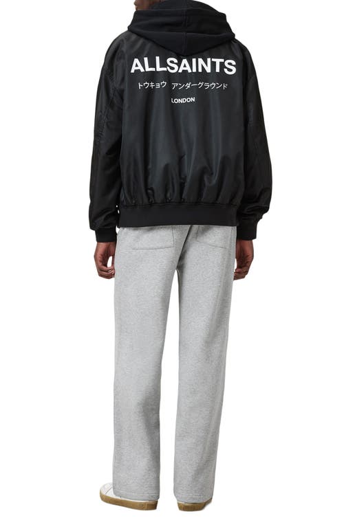 Allsaints Carson Regular Fit Sweatpants In Grey Marl