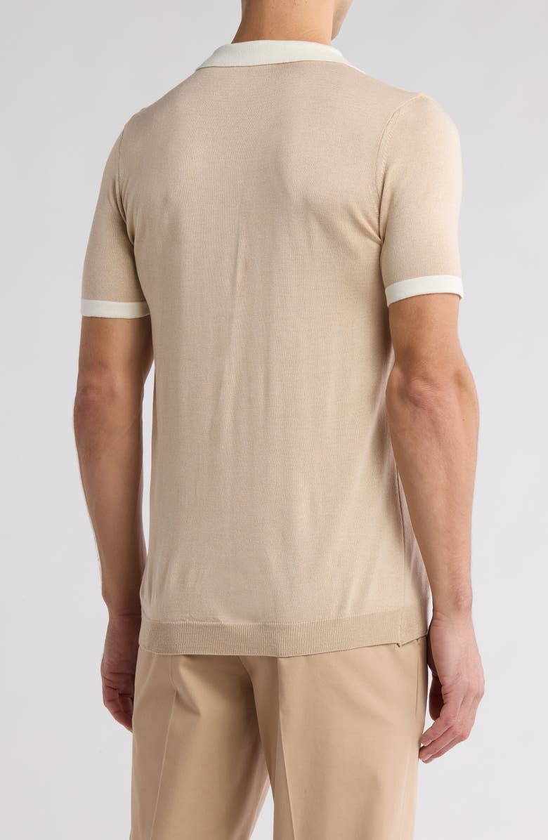 T.R. PREMIUM Slim Fit Sweater Knit Polo, Alternate, color, Sand