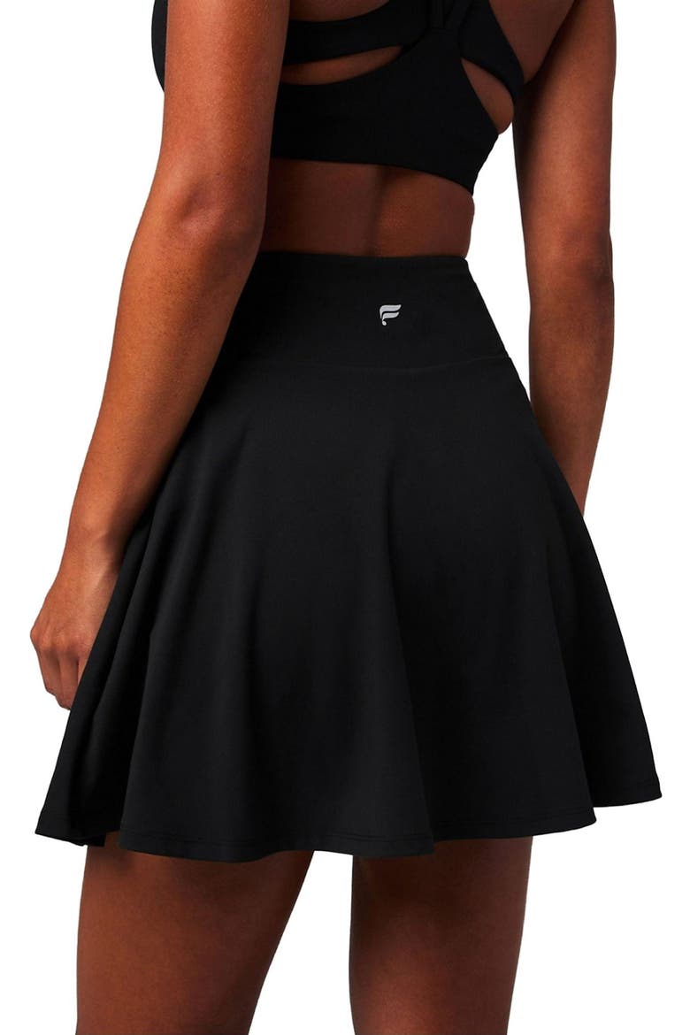 Women's Crossover Flounce Skirt, Alternate, color, Black