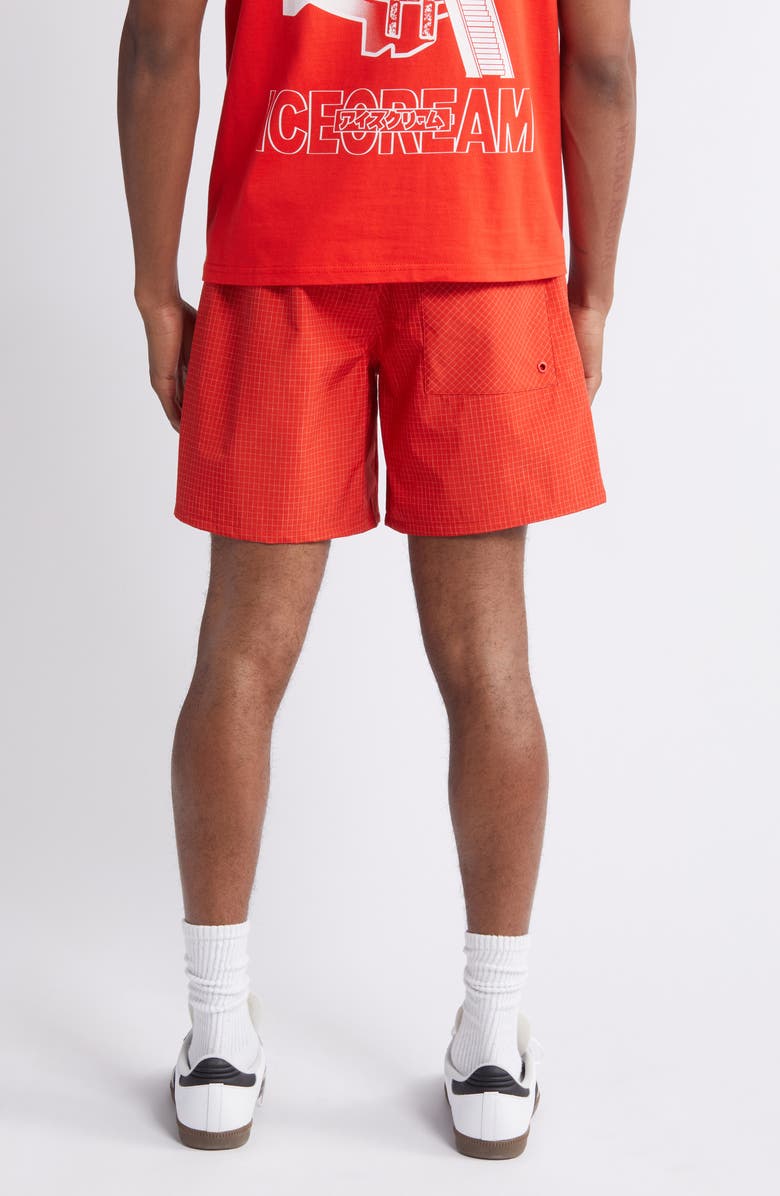ICECREAM Pyramid Nylon Shorts, Alternate, color, Fiery Red