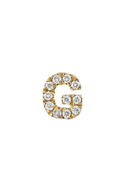 Icon Diamond Initial Single Stud Earring (Nordstrom Exclusive)