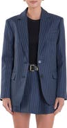 English Factory Stripe Oversize Blazer