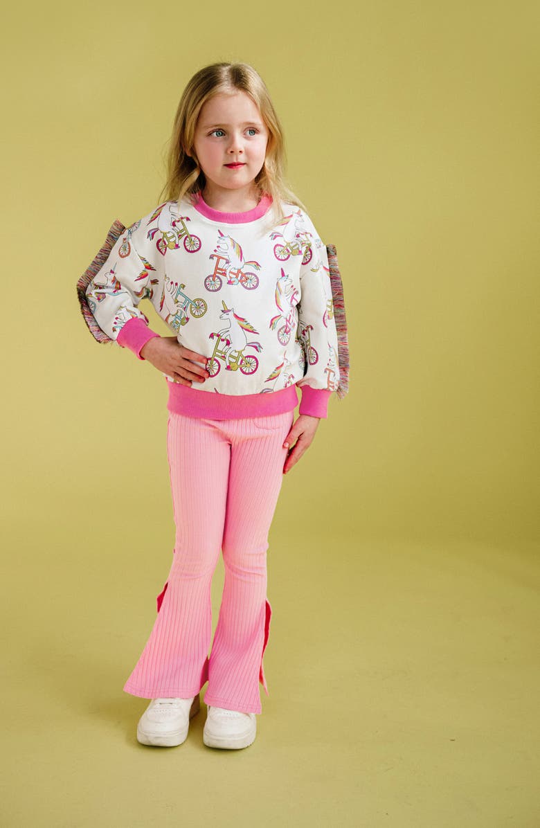 Rock Your Kid Kids' Disco Flare Leggings, Alternate, color, Pink