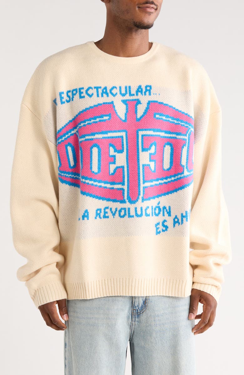 DIET STARTS MONDAY Espectacular Knit Sweater, Main, color, Cream