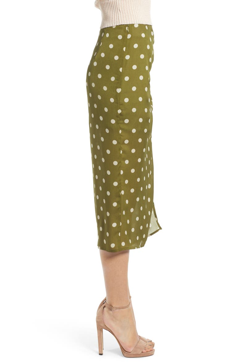 Chriselle Lim Ren Ruched Skirt, Alternate, color, CREAM/ OLIVE