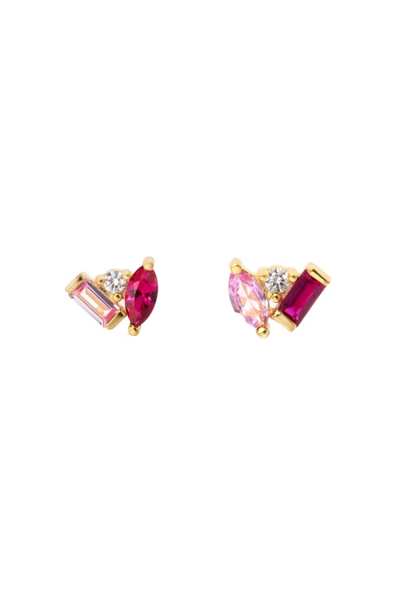Seraphina Celeste Stud Earrings, Main, color, Ruby / Pink