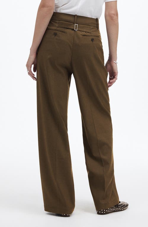 Madewell The Harlow Wide Leg Twill Pants In Green