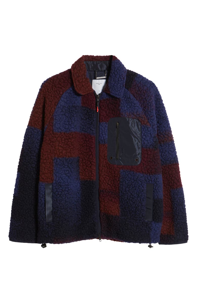 Percival Anderson Tetris Wool Blend Fleece Jacket, Alternate, color,