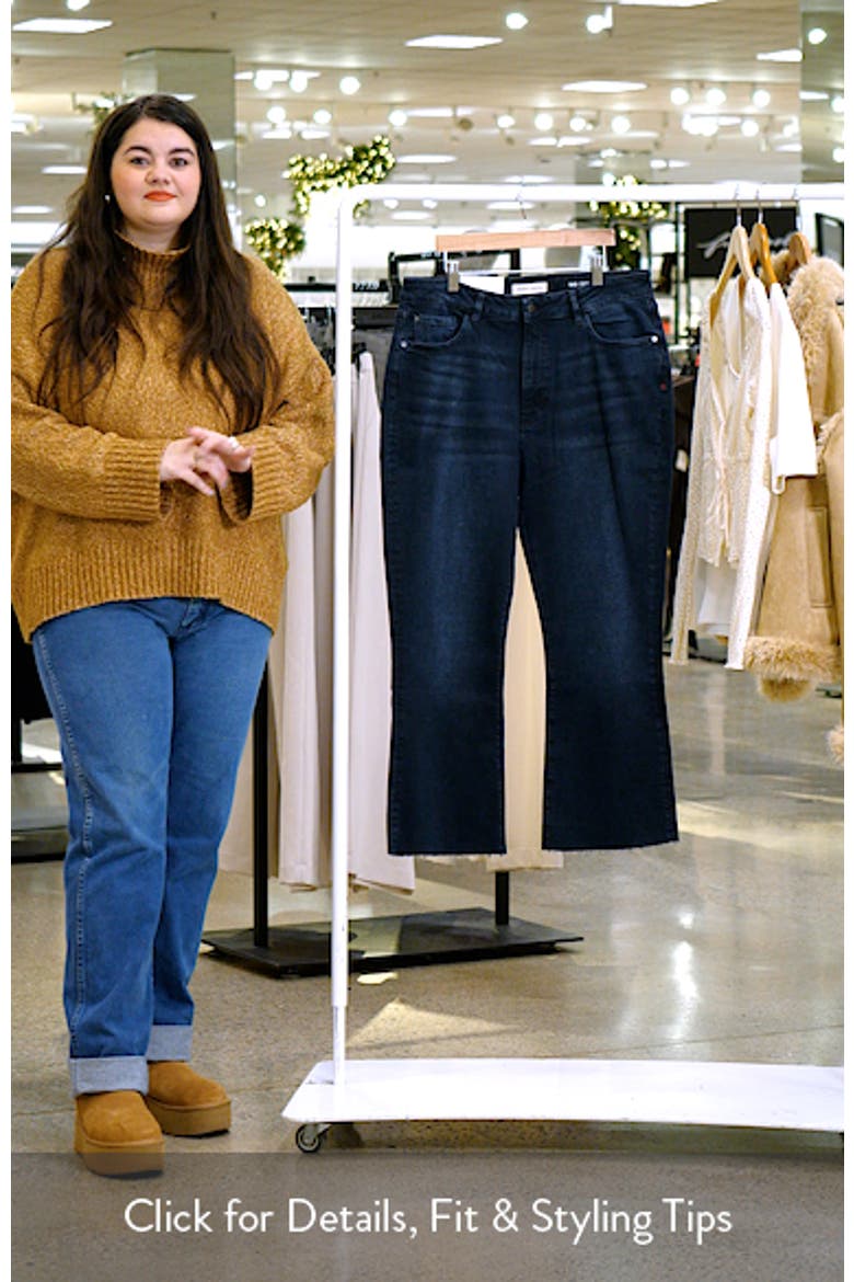 NAO High Waist Raw Hem Crop Bootcut Jeans video