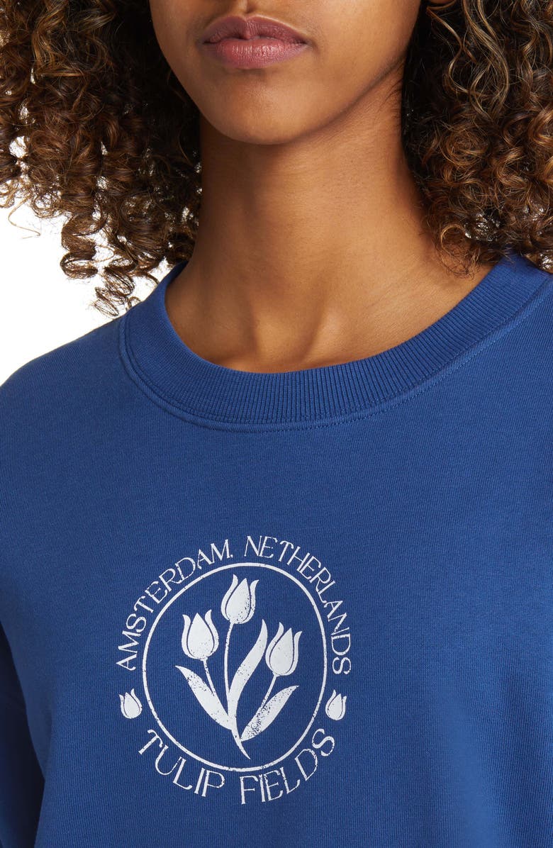 GOLDEN HOUR Amsterdam Tulips Cotton Blend Sweatshirt, Alternate, color, 