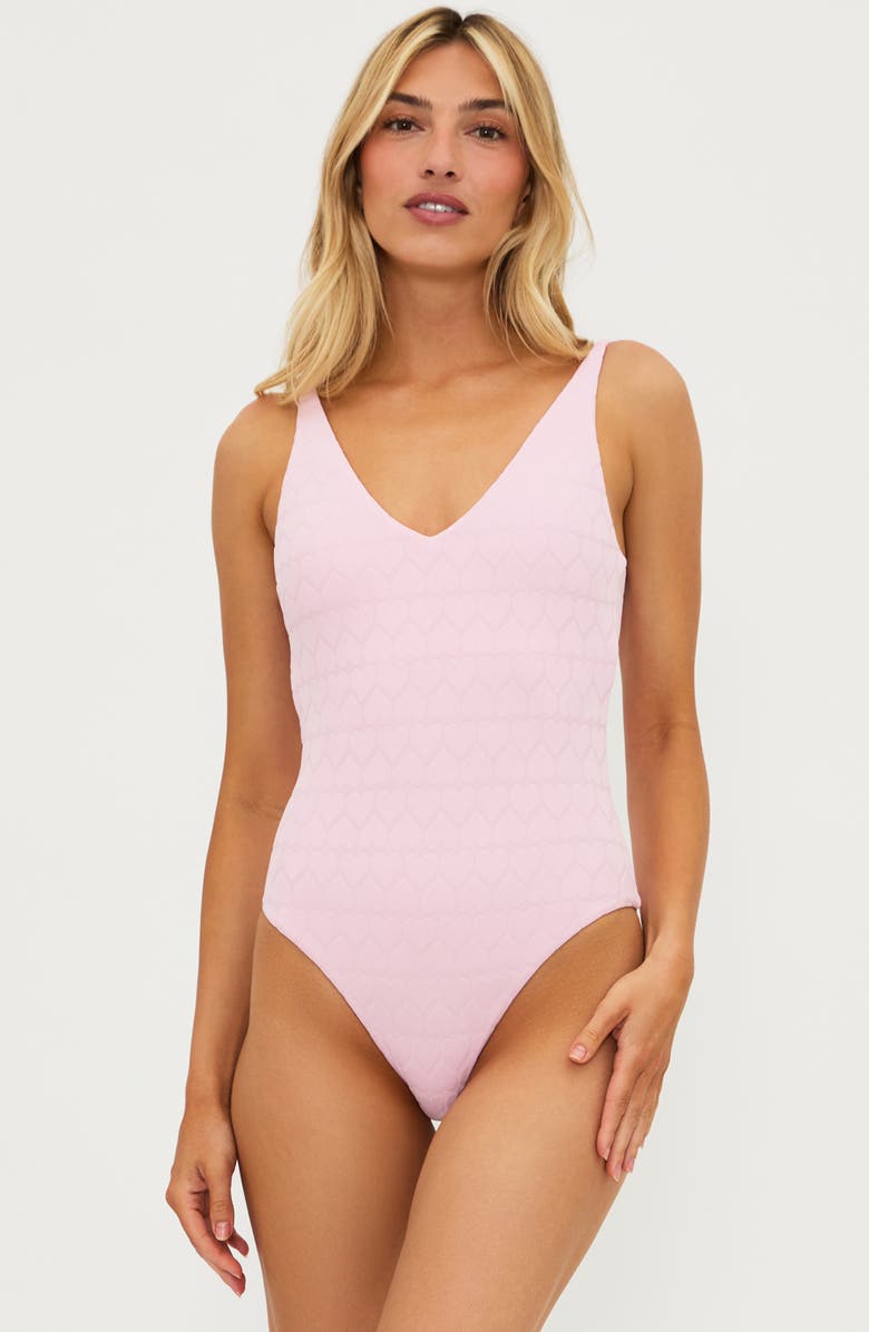 Beach Riot Reese Heart One-Piece Swimsuit, Alternate, color, 