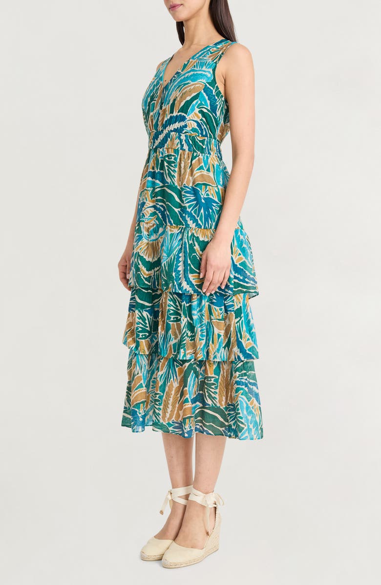 The Good Journey Ruffle Skirt Sleeveless Midi Dress, Alternate, color, 