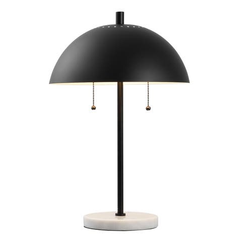 Ella Dome Metal with Marble Base LED Table Lamp