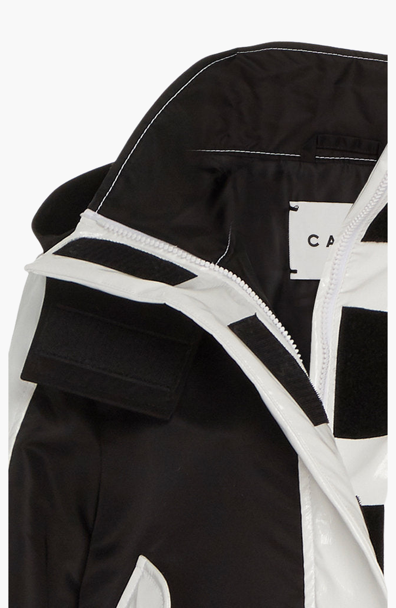 CAALO Water-Resistant Convertible Raincoat, Alternate, color, Black / White