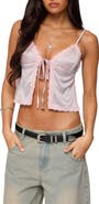 EDIKTED Dot Backless Satin Camisole